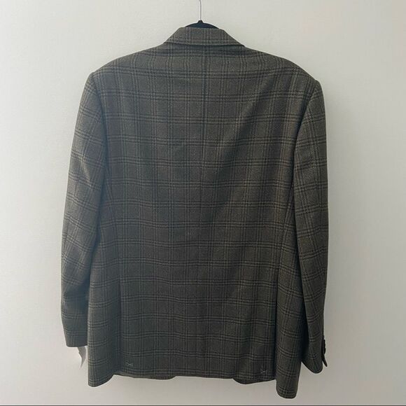 Corneliani Men’s Grey Check Wool Cashmere Blazer 50R - Picture 10 of 11